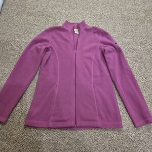 L.L. BEAN Women's Pink Full Zip Fleece Jacket Size XS EUC